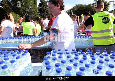 Madrid, Spanien. 09 Juni, 2019. Der amtierende Präsident der Regierung, Pedro Sanchez, nahmen an diesem Sonntag im VI-Rennen gegen geschlechtsspezifische Gewalt in Madrid Quelle: CORDON PRESSE/Alamy leben Nachrichten Stockfoto