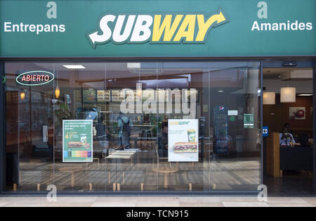 Barcelona, Spanien. 29 Mai, 2019. American sandwich Fast Food Franchise U-Store in Barcelona gesehen. Credit: Miguel Candela/SOPA Images/ZUMA Draht/Alamy leben Nachrichten Stockfoto