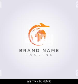 Logo Design beinhaltet die Erde Kreise mit Flächen für Ihr Unternehmen oder Ihre Marke. Stock Vektor