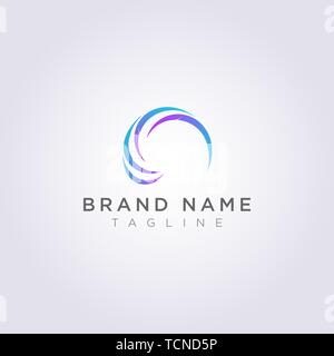 Kreisrunde blatt Designs mit abstrakten Formen für Ihr Unternehmen oder Ihre Marke. Stock Vektor