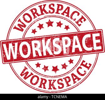 RED ARBEITSBEREICH web Stempel Symbol logo isoliert Stock Vektor