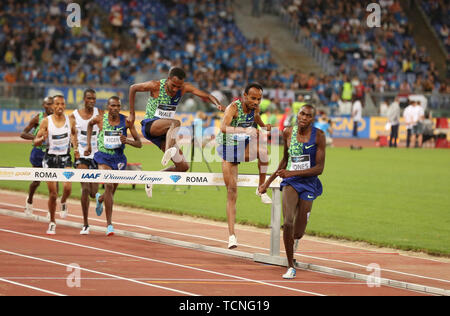 Rom, Italien, Juni 06: Getnet Wale von Äthiopien konkurriert in die Männer 110m Hürden Ereignis während der iaaf Diamond League 2019 Golden Gala Pietro Mennea in Stockfoto