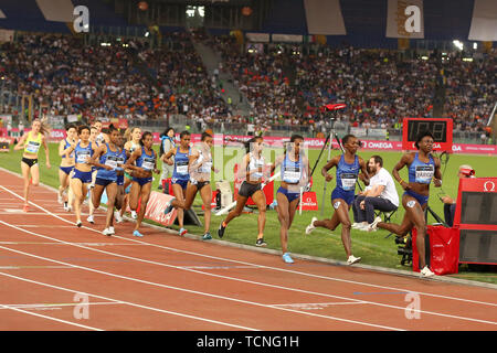 Rom, Italien, Juni 06: die Frauen 1500 m Fall während der iaaf Diamond League 2019 Golden Gala Pietro Mennea in Rom Stockfoto