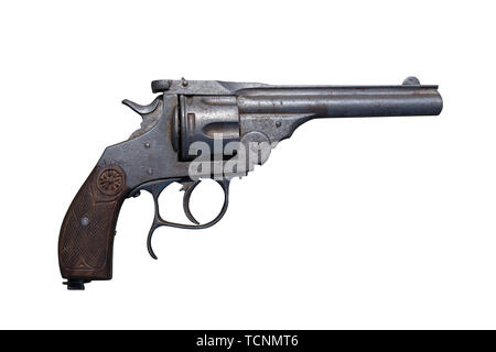 Pistole Revolver. Antike Feuerwaffe. Stockfoto