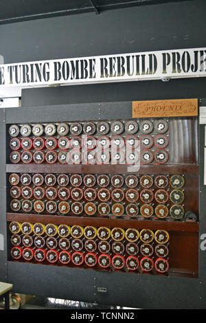 Die Turing Véhicule Rebuild Projekt in Bletchley Park, Milton Keynes, Buckinghamshire, Großbritannien Stockfoto