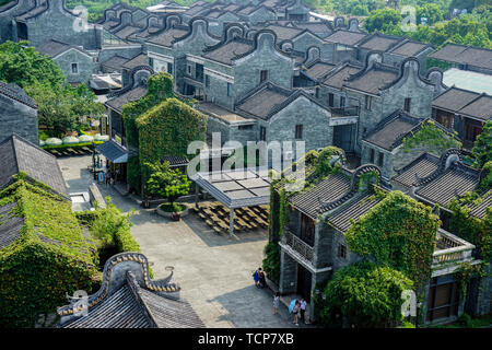 Lingnan Architektur, Lingnan Impressionen Garten, Panyu, Guangzhou Stockfoto