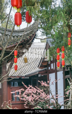 Antike Architektur von Du Fu Caotang in Chengdu, China Stockfoto