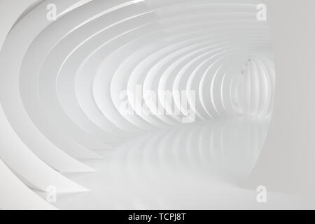 Drei-dimensionale Darstellung, weiße Oberfläche Kanal Stockfoto