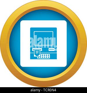 ATM Cash Machine Symbol blau Vector isoliert Stock Vektor