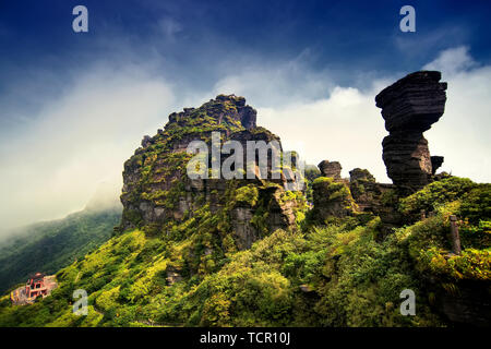 Einzigartige geologische Relief - fanjing Berg in der Provinz Guizhou, China Stockfoto