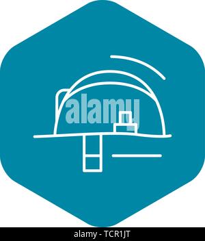 Bau Helmsymbol, Umriss-Stil Stock Vektor