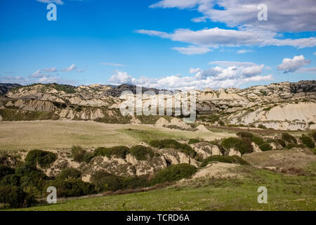 Badlands calanchi genannt. Landschaft der Region Basilicata. Der Provinz Matera, Italien Stockfoto