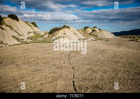 Badlands calanchi genannt. Landschaft der Region Basilicata. Der Provinz Matera, Italien Stockfoto