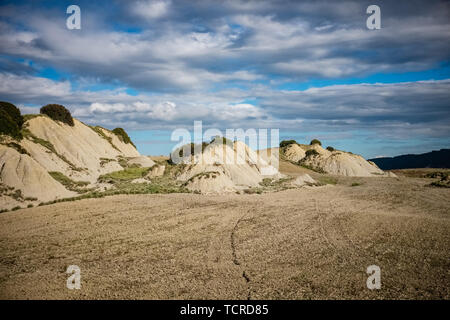 Badlands calanchi genannt. Landschaft der Region Basilicata. Der Provinz Matera, Italien Stockfoto