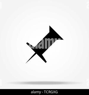 Pin Symbol Vektor, solide logo Illustration, Piktogramm isoliert auf weißem Stock Vektor