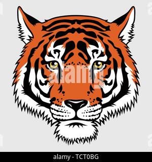 Japanische Tiger Aufnäher Stickerei. Vektor. T-shirt Design. T-Stück Grafiken Stock Vektor