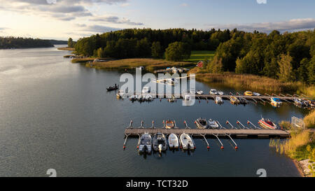 Schwedische Landschaft in Vettershaga, Roslagen, östlich von Stockholm, Schweden Stockfoto