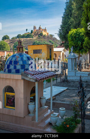 Panteón Municipal San Andrés in Cholula, Mexiko. Stockfoto