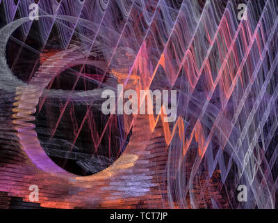 Computer erzeugten abstrakten spiralförmigen fraktalen Flamme Bild. Stockfoto