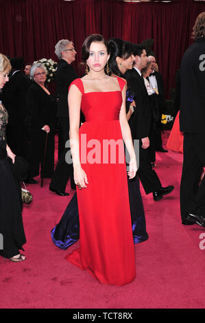 LOS ANGELES, Ca. Februar 24, 2008: Miley Cyrus an der 80. jährlichen Academy Awards im Kodak Theater, Hollywood, CA. © 2008 Paul Smith/Featureflash Stockfoto