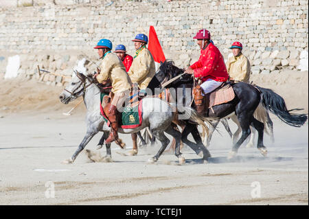 Polo viel während des Ladakh Festivals in Leh, Indien Stockfoto