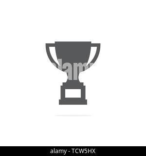 Trophy cup Symbol Vektor auf weißem Hintergrund Stock Vektor