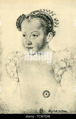 Marguerite de Valois, 1557, (1943). Schöpfer: François Clouet. Stockfoto