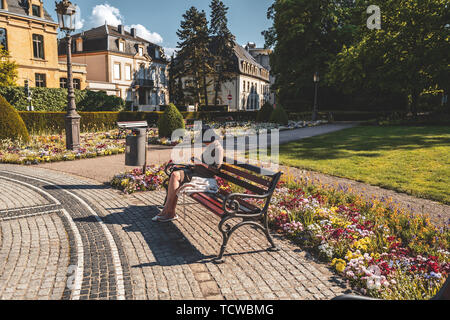 Juni 2019/Luxemburg Stadt: Fruehling am Stadtpark in Limperstberg Stockfoto