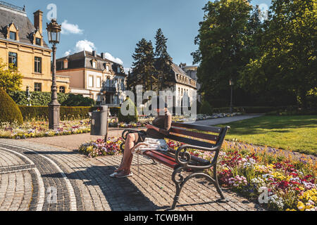 Juni 2019/Luxemburg Stadt: Fruehling am Stadtpark in Limperstberg Stockfoto