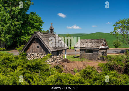 Eine Gruppe von restaurierten alten Bauernhaus in der Nähe von Palouse, Washington, USA. Stockfoto