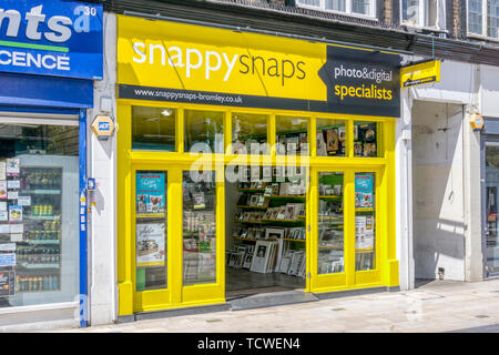 Ein Zweig der Snappy rastet in Bromley Market Square, London. Stockfoto