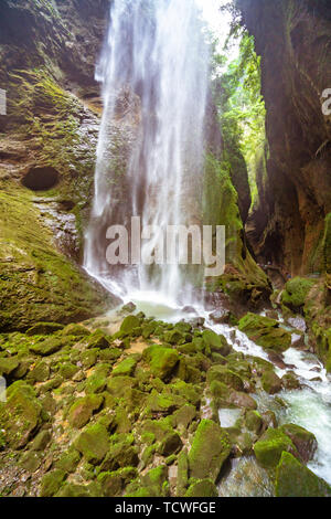 Creek Wasserfälle im Wald, in den Bergen Stockfoto