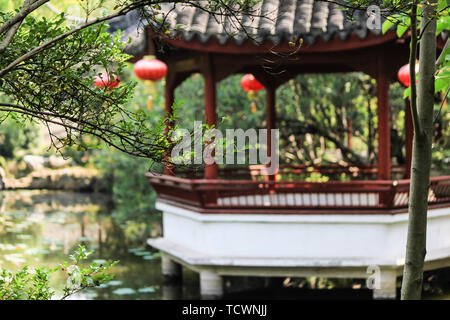 Landschaft von Betrunkenen Baichi Park in Songjiang, Shanghai Stockfoto