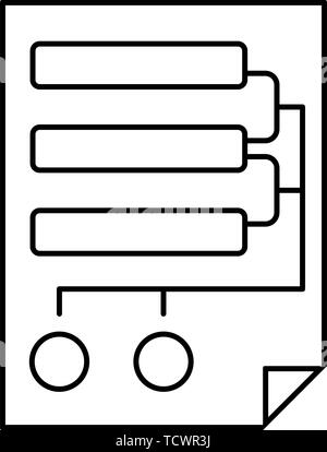 Code Symbol Karte. Überblick einfaches Design. Vector Illustration. Stock Vektor