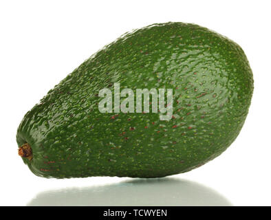 Reife avocado isoliert auf weißem Stockfoto