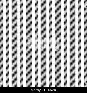 Schwarz weiss diagonal Textur seamles Muster. Vector Illustration. Stock Vektor