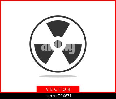 Strahlung Symbol Vektor. Warnung Radioaktives Zeichen Gefahrensymbol. Stock Vektor