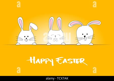 Osterhasen. Bunte Ostern Grußkarte. Stock Vektor