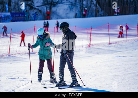 Snowscape, der Bilder einstellen. Stockfoto