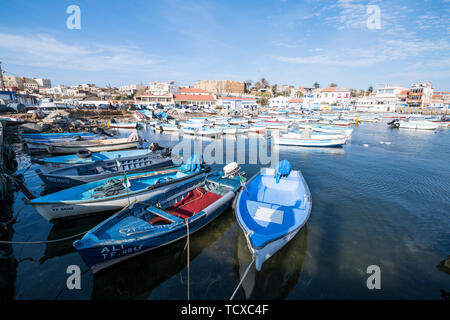 Kleines Boot Hafen von Tamentfoust, Algier, Algerien, Nordafrika, Afrika Stockfoto