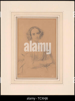 Portrait der Komponistin Fanny Hensel geb. Mendelssohn (1805-1847), 1847. Schöpfer: Hensel, Wilhelm (1794-1861). Stockfoto