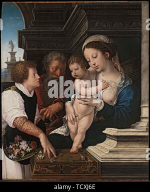 Die Heilige Familie, ca 1521. Schöpfer: Bernaert Van Orley, (1488-1541). Stockfoto