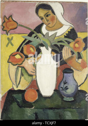 Der Lautenspieler, 1910. Schöpfer: Macke, August (1887-1914). Stockfoto