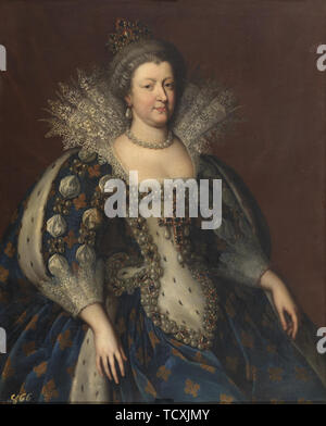 Portrait von Marie de Médici (1575-1642), 1655. Schöpfer: Beaubrun, Charles (1604-1692). Stockfoto