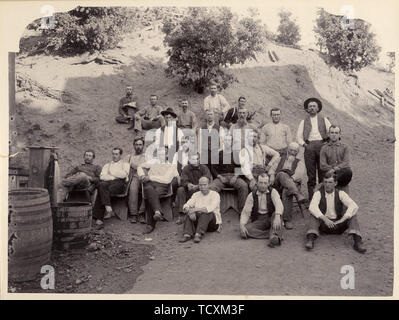 La Grange Mine Crew, Kalifornien, 1900. Schöpfer: Anonym. Stockfoto