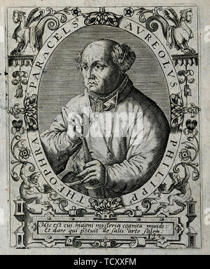 Philippus Aureolus Theophrastus Bombastus von Hohenheim (Paracelsus), 1645. Schöpfer: Bry, Theodor de (1528-1598). Stockfoto