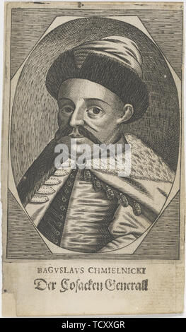 Portrait von Hetman Bohdan Khmelnytsky (1595-1657), nach 1650. Schöpfer: Anonym. Stockfoto