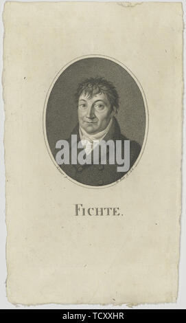 Portrait von Johann Gottlieb Fichte (1762-1814), 1812. Schöpfer: die Schraube, Johann Friedrich (1769-1836). Stockfoto