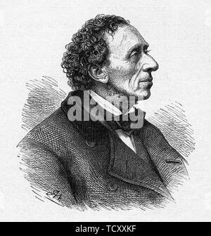 Portrait von Hans Christian Andersen (1805-1875), C. 1850. Schöpfer: Anonym. Stockfoto