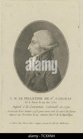 Louis-Michel Le Peletier, Marquis de Saint-Fargeau (1760-1793), 1790. Schöpfer: Anonym. Stockfoto